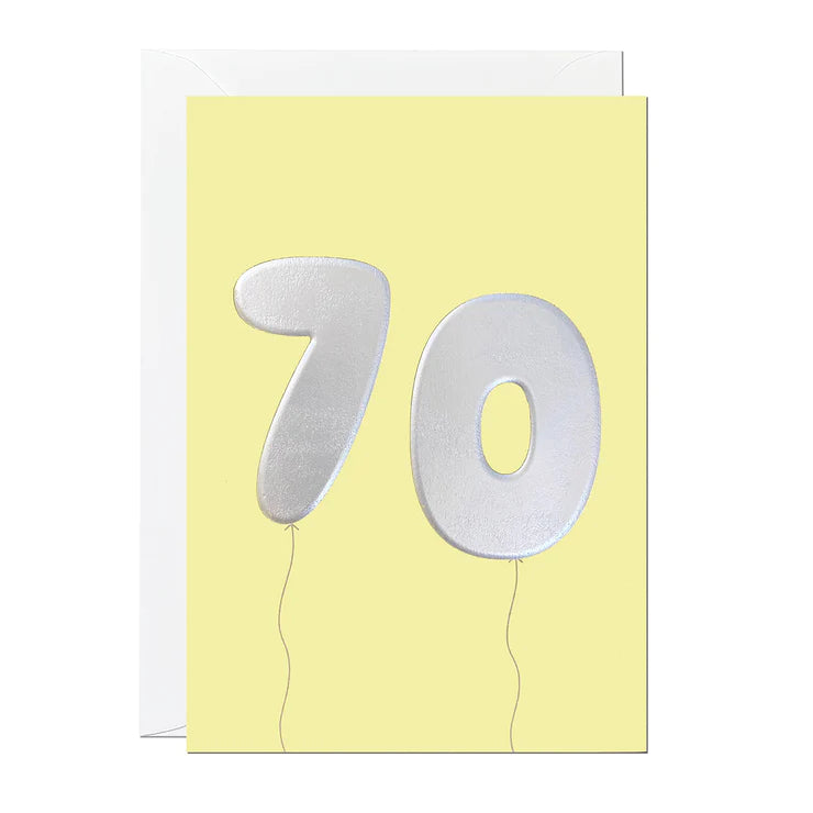 70 Yellow Balloons Card