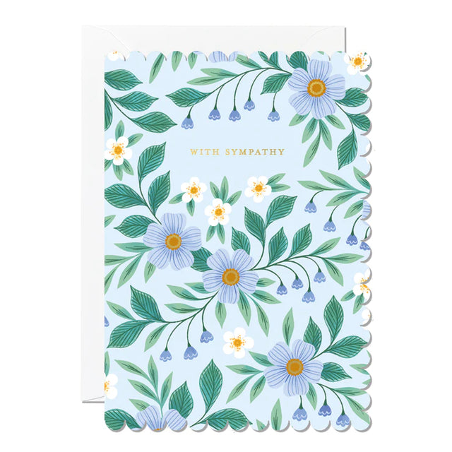 With Sympathy Scalloped Card