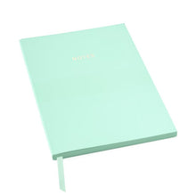 Load image into Gallery viewer, Mint Green Colour Block A5 Ruled Notebook