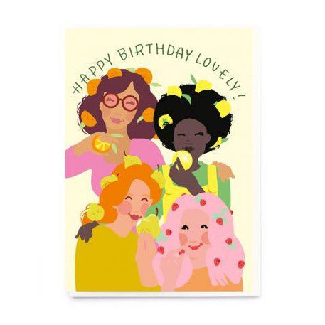 Happy Birthday Lovely Fruit Girls Card