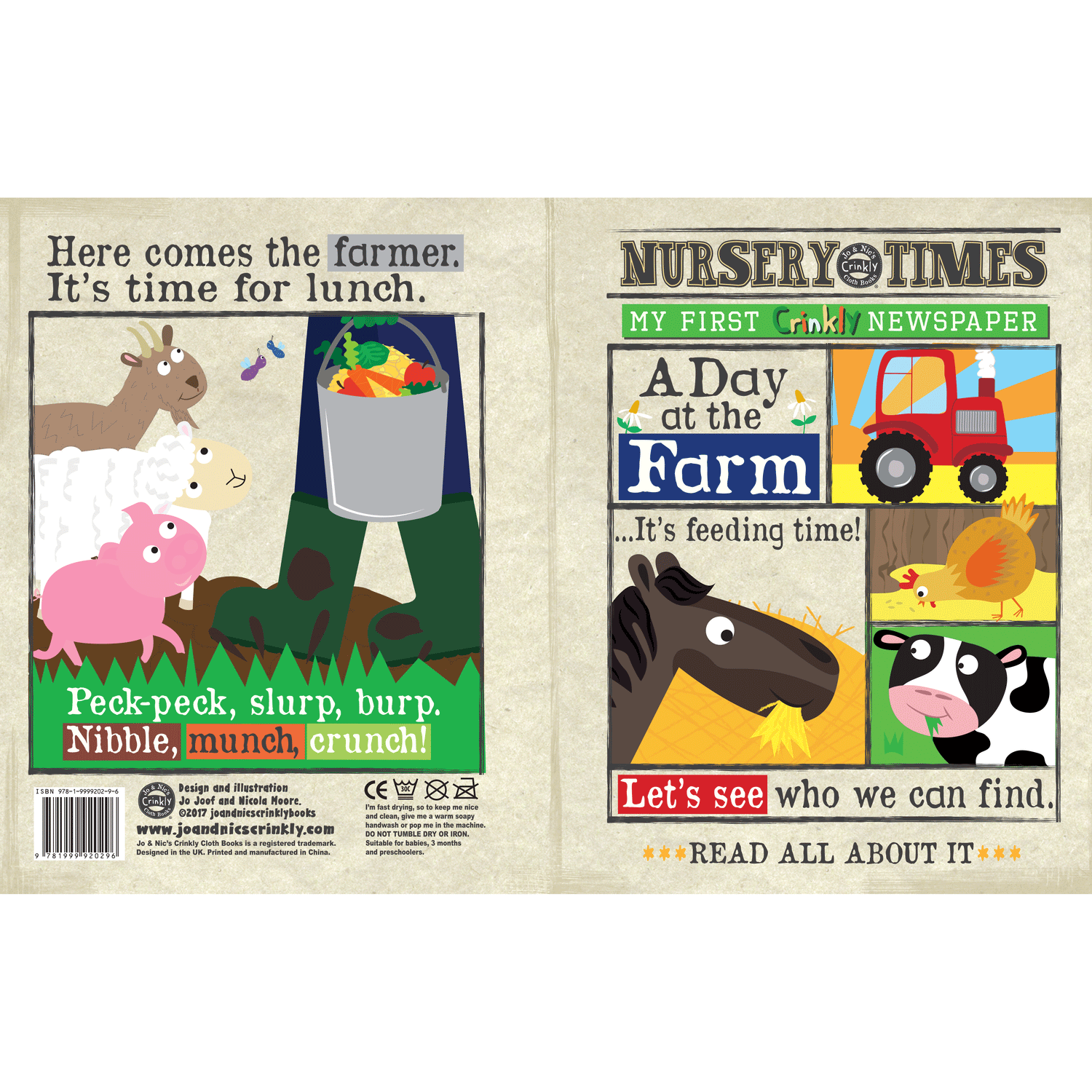 Nursery Times Crinkly Newspaper - A Day At The Farm