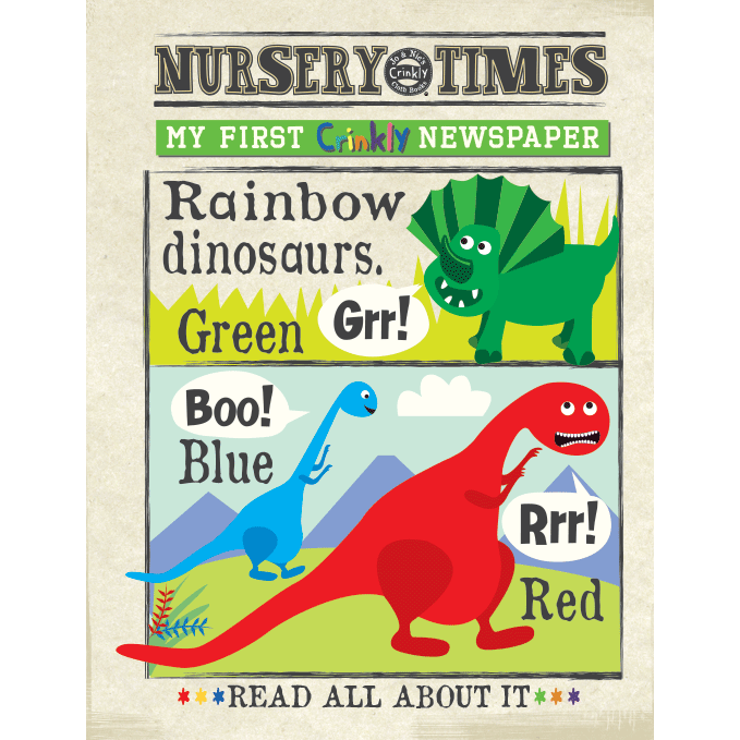 Nursery Times Crinkly Newspaper - A Day With Dinosaurs