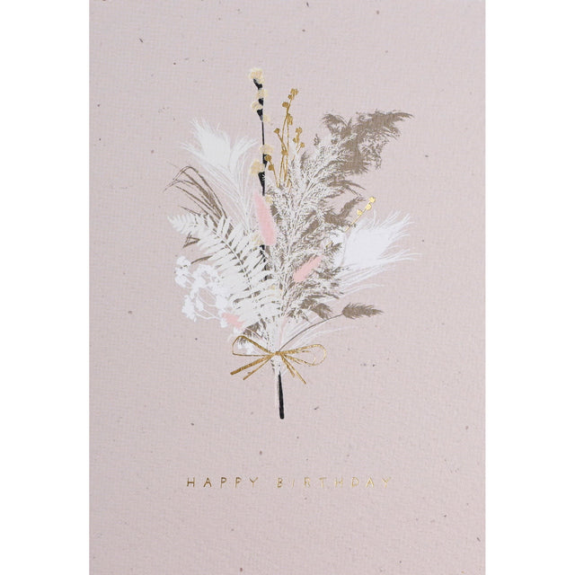 Happy Birthday Dried Bunch Card