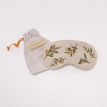 Load image into Gallery viewer, Olive Embroidered Eye Mask
