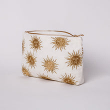 Load image into Gallery viewer, White Sun Goddess  Embroiderd Travel Pouch
