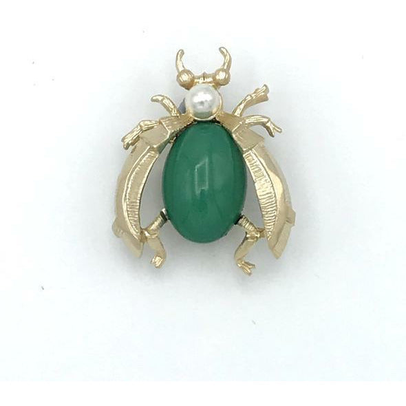 Emerald Insect Pin