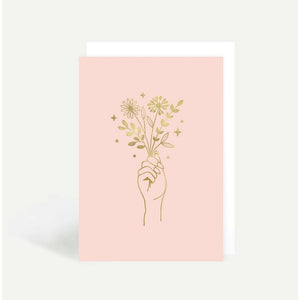 Flowers In Hand Card