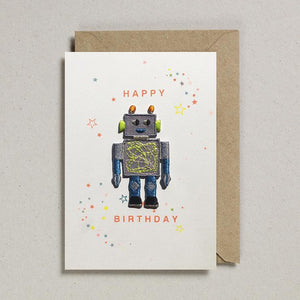 Iron On Robot Card