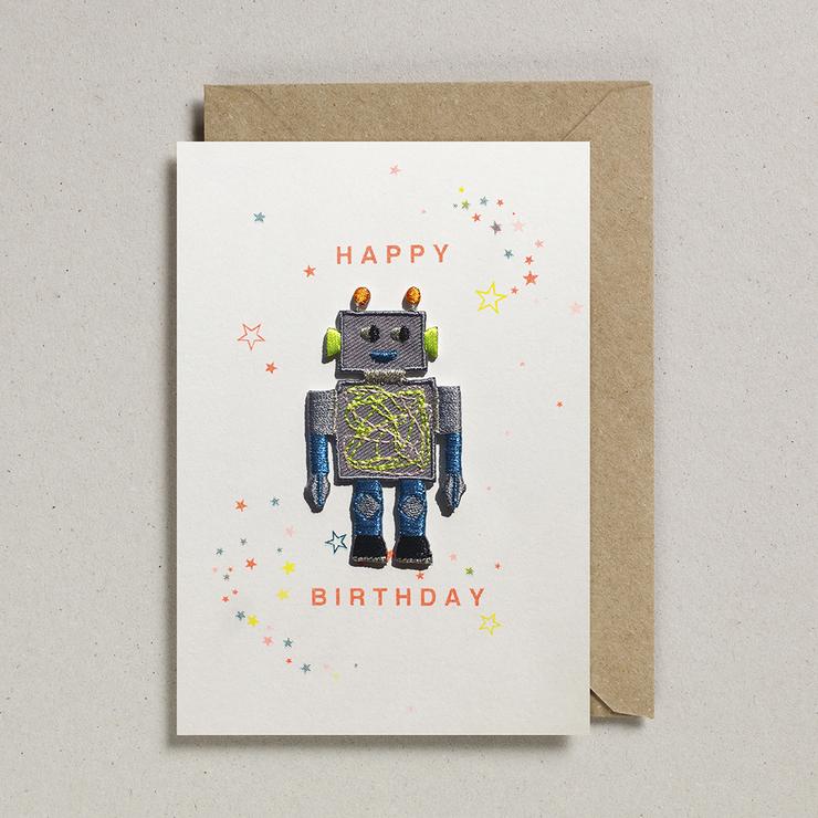 Iron On Robot Card