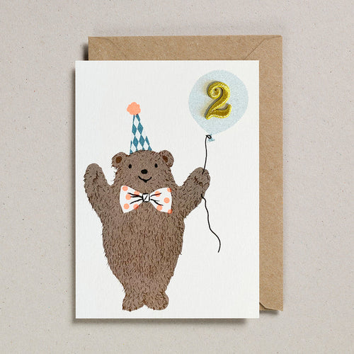 Iron On Age 2 Balloon Birthday Card
