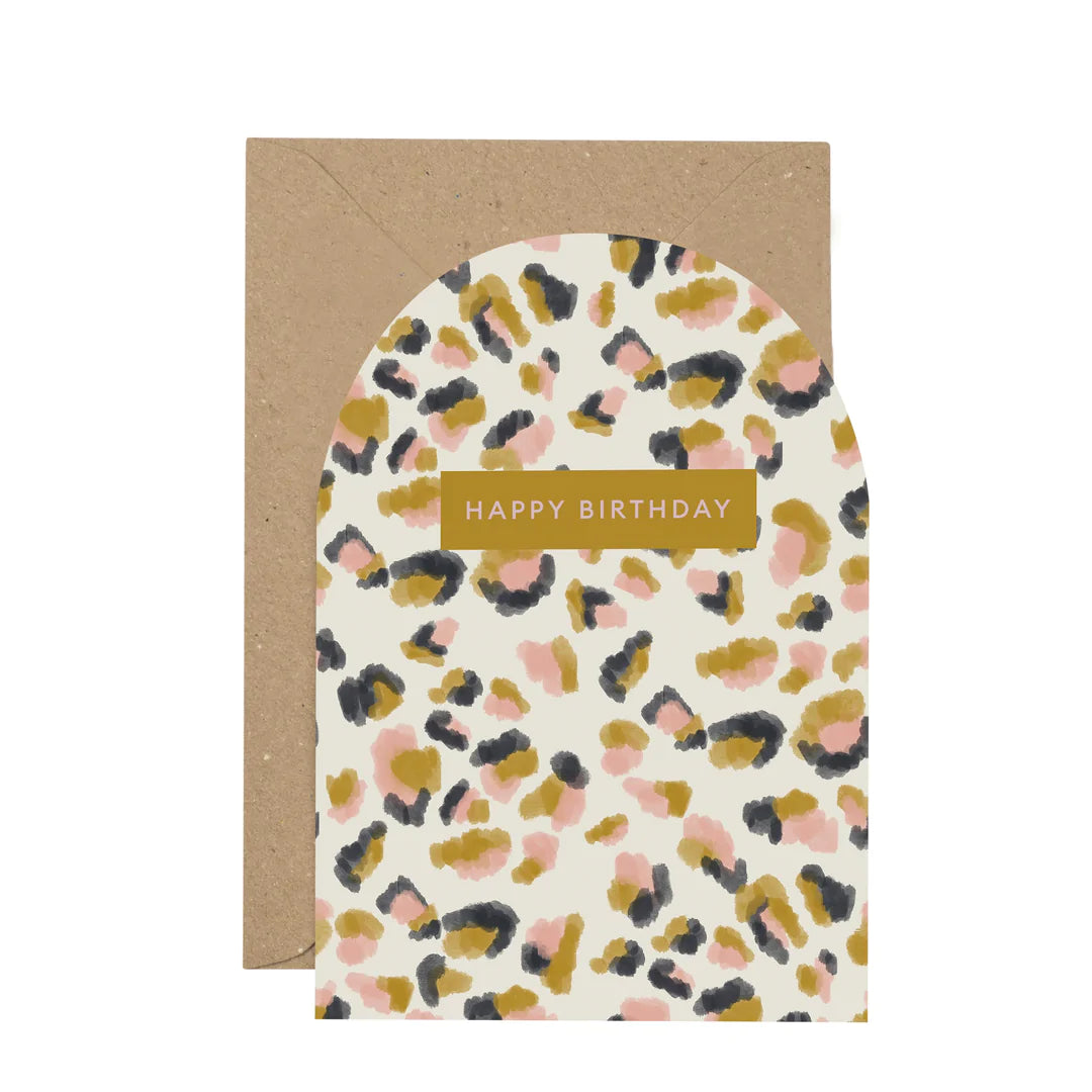 Leopard Print Birthday Card