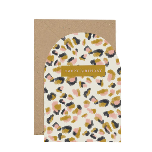 Leopard Print Birthday Card