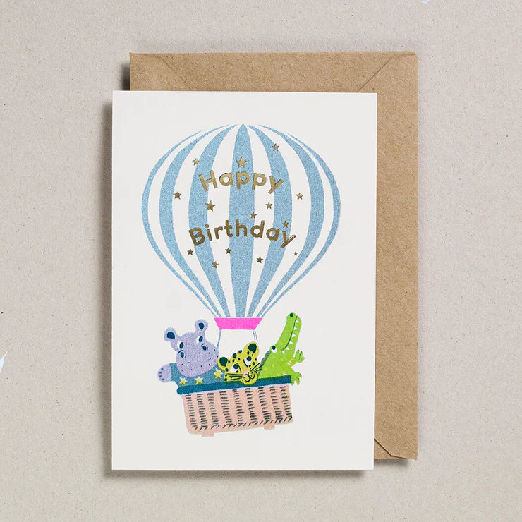 Happy Birthday Hot Air Balloon Card