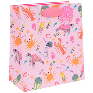 Medium Pink Shores Gift Bag