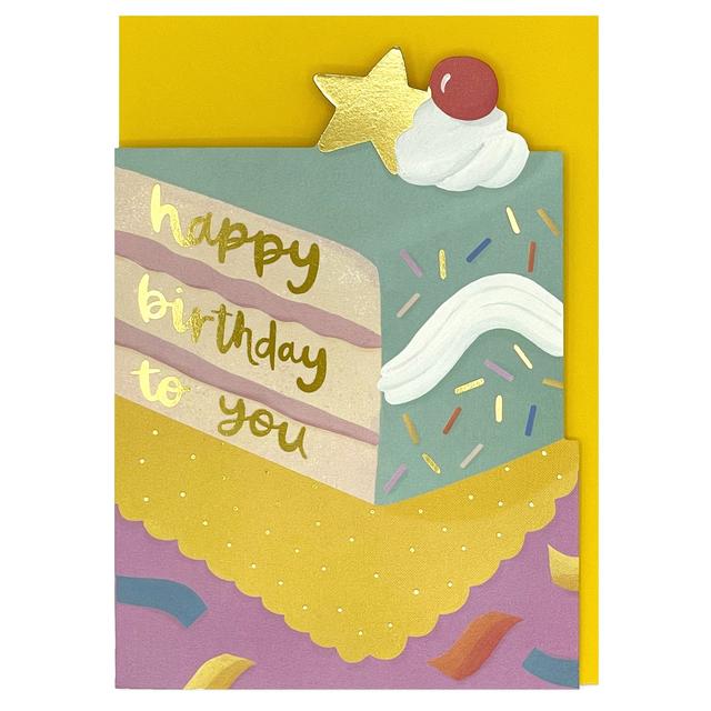 Happy Birthday Cake Slice Card