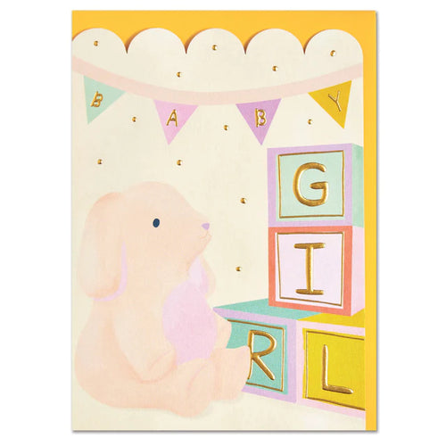 Baby Girl Bunny Card