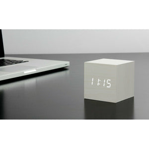 White Cube Click Clock