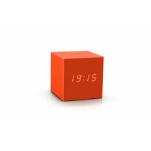 Load image into Gallery viewer, Orange Gravity Cube Click Clock