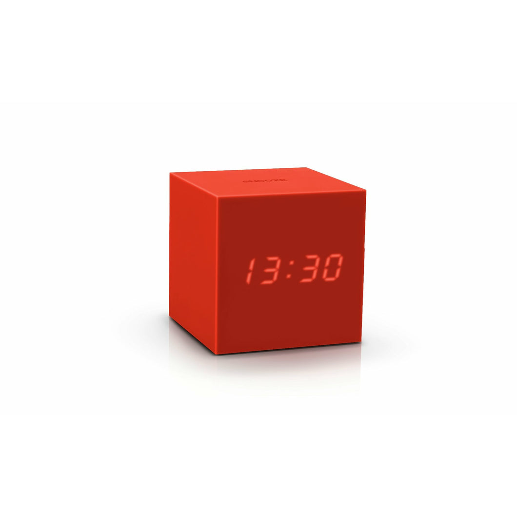 Red Gravity Cube Click Clock