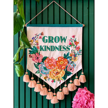 Load image into Gallery viewer, Grow Kindness Embroidered Wall Hanging
