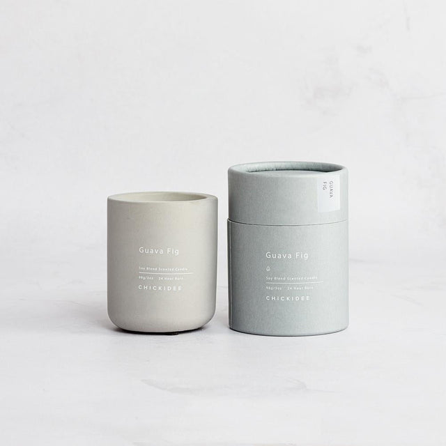 Small Guava Fig Concrete Candle