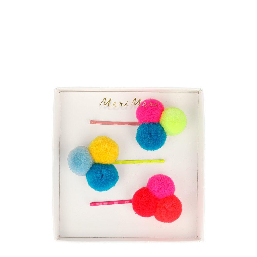 Pom Pom Hair Slides