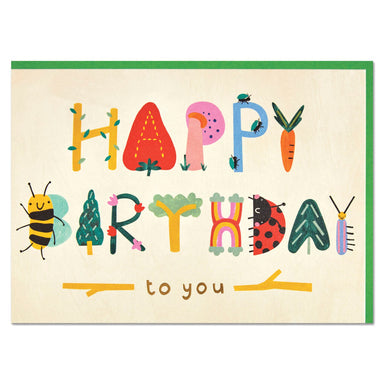 Happy Birthday Nature Alphabet Card