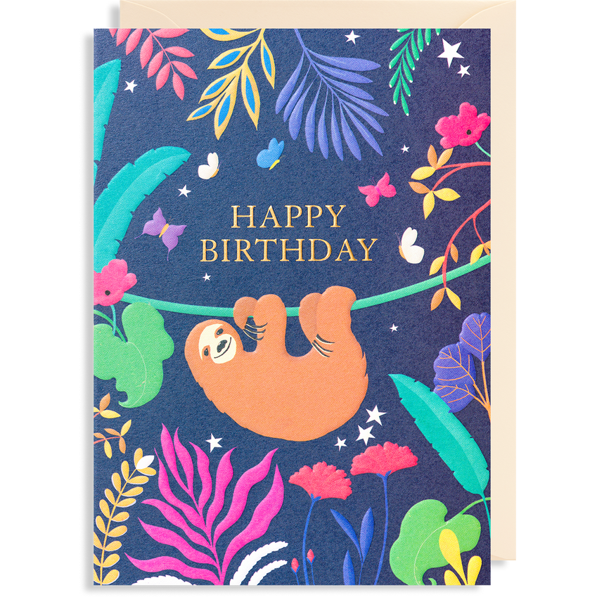 Happy Birthday Sloth Card