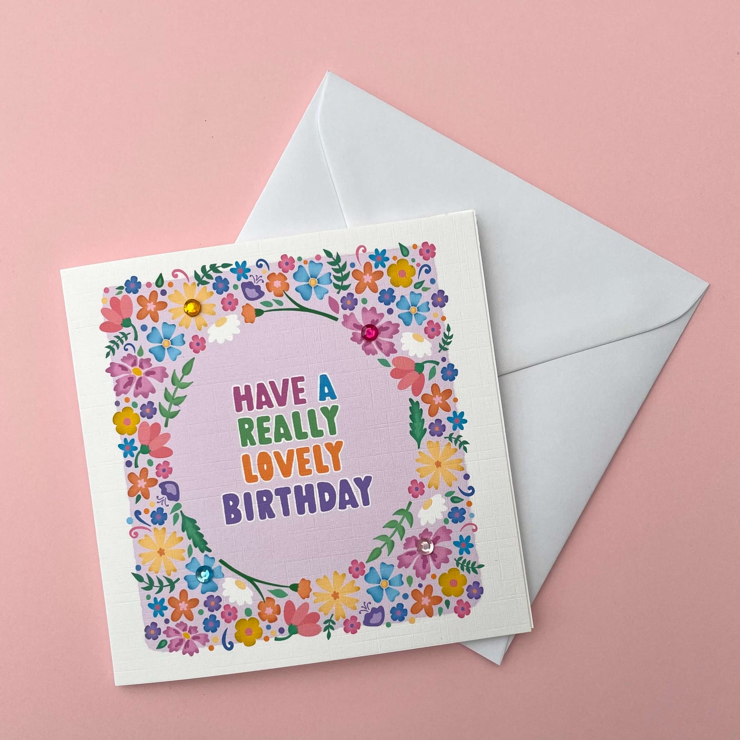 Have a Lovely Birthday Floral card