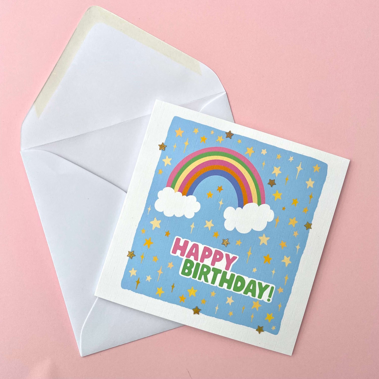 Rainbow Stars Birthday Card