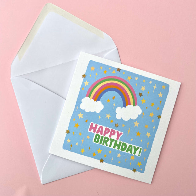 Rainbow Stars Birthday Card