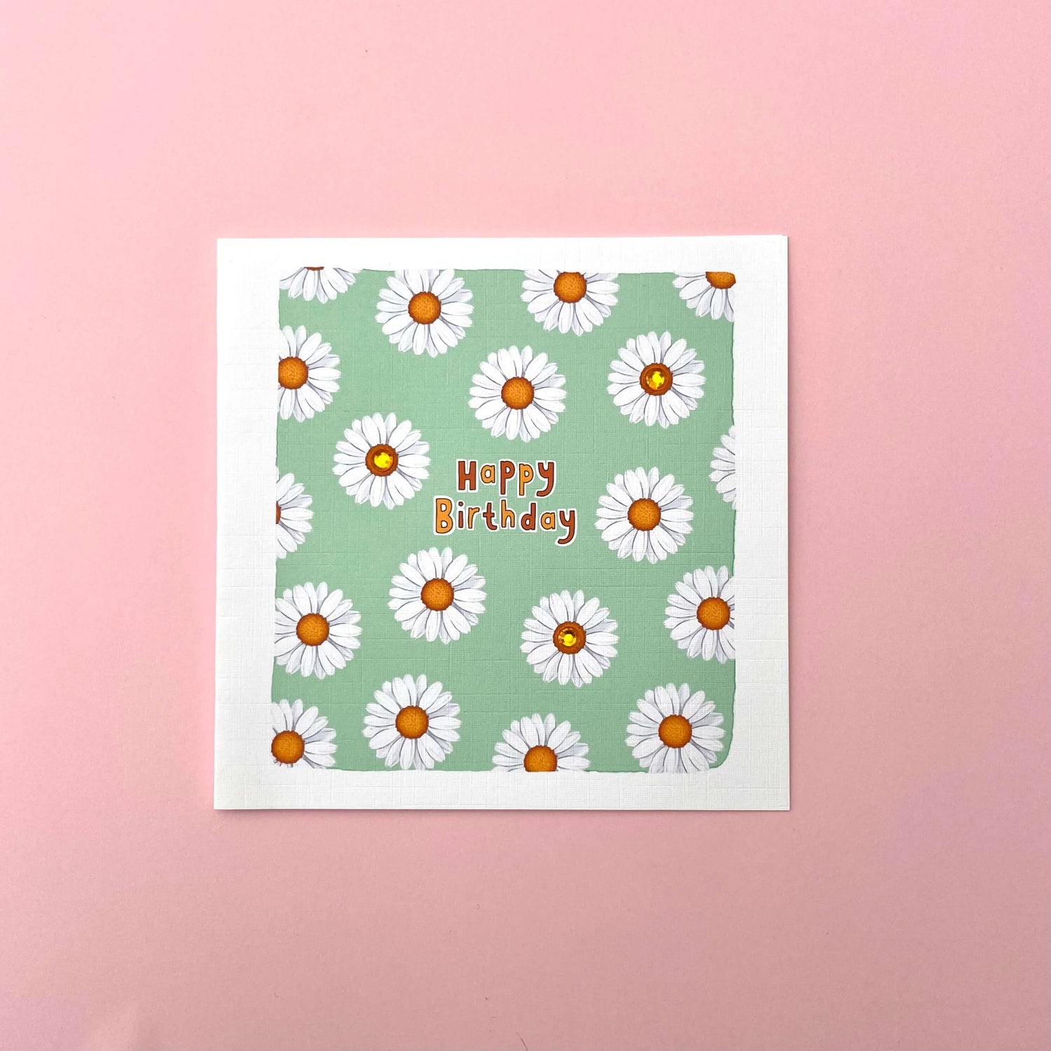 Embellished Daisy Birthday Card