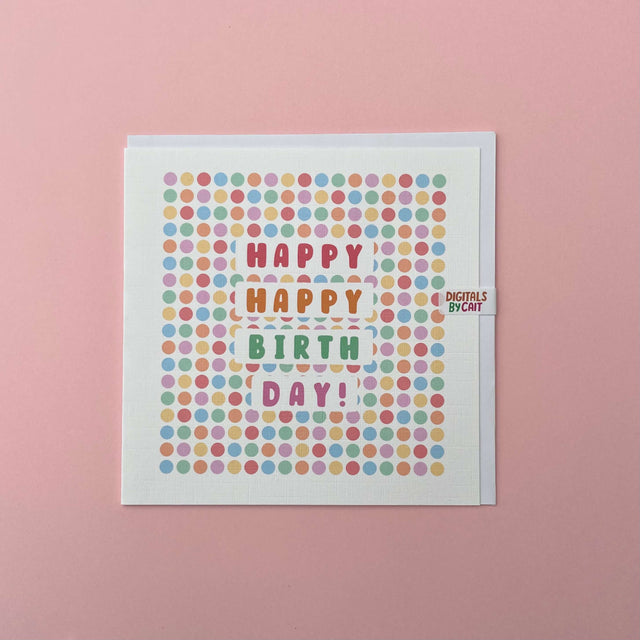 Dotted Happy Birthday Card