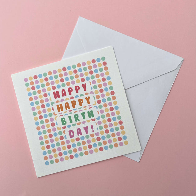 Dotted Happy Birthday Card