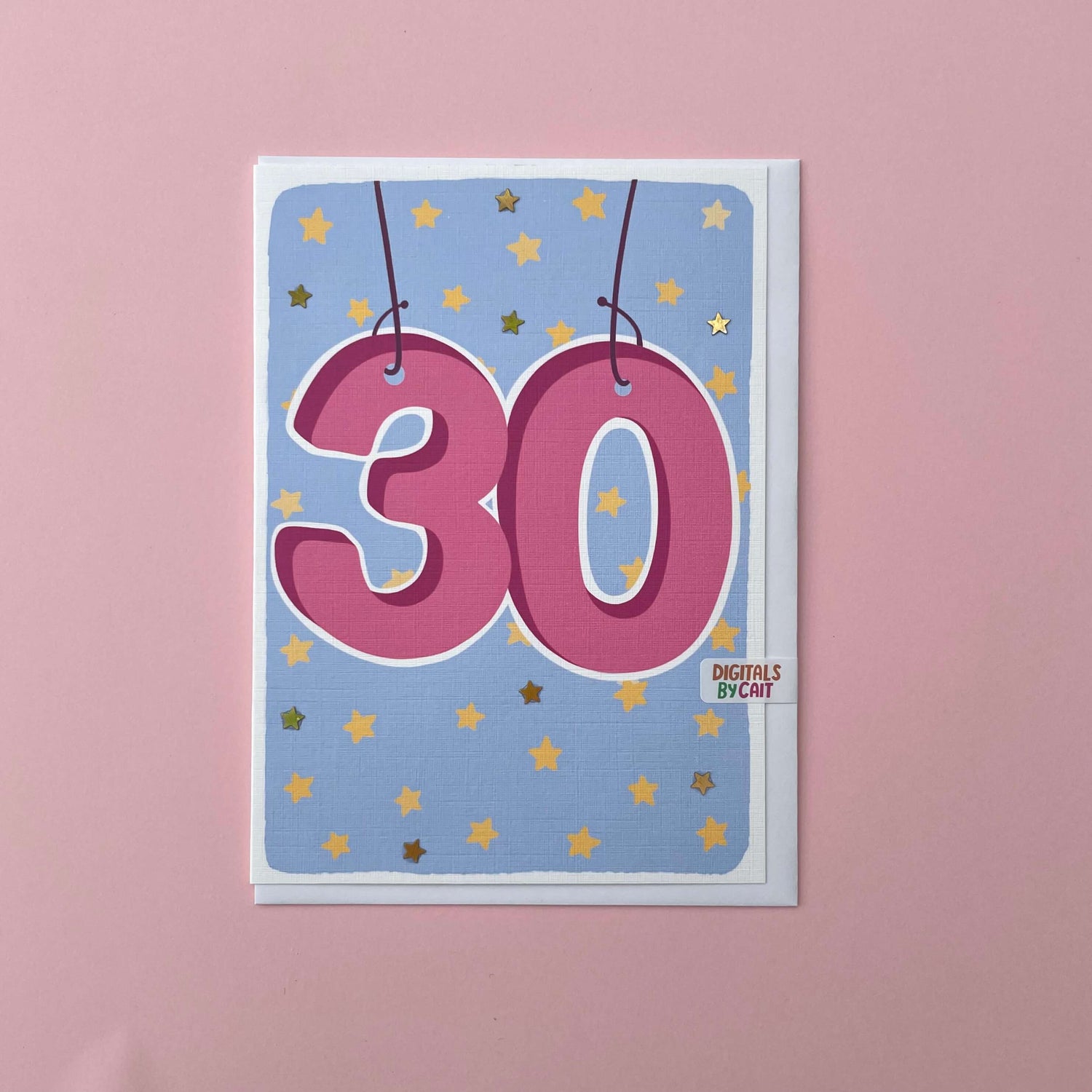 Age 30 Star Embellished Card