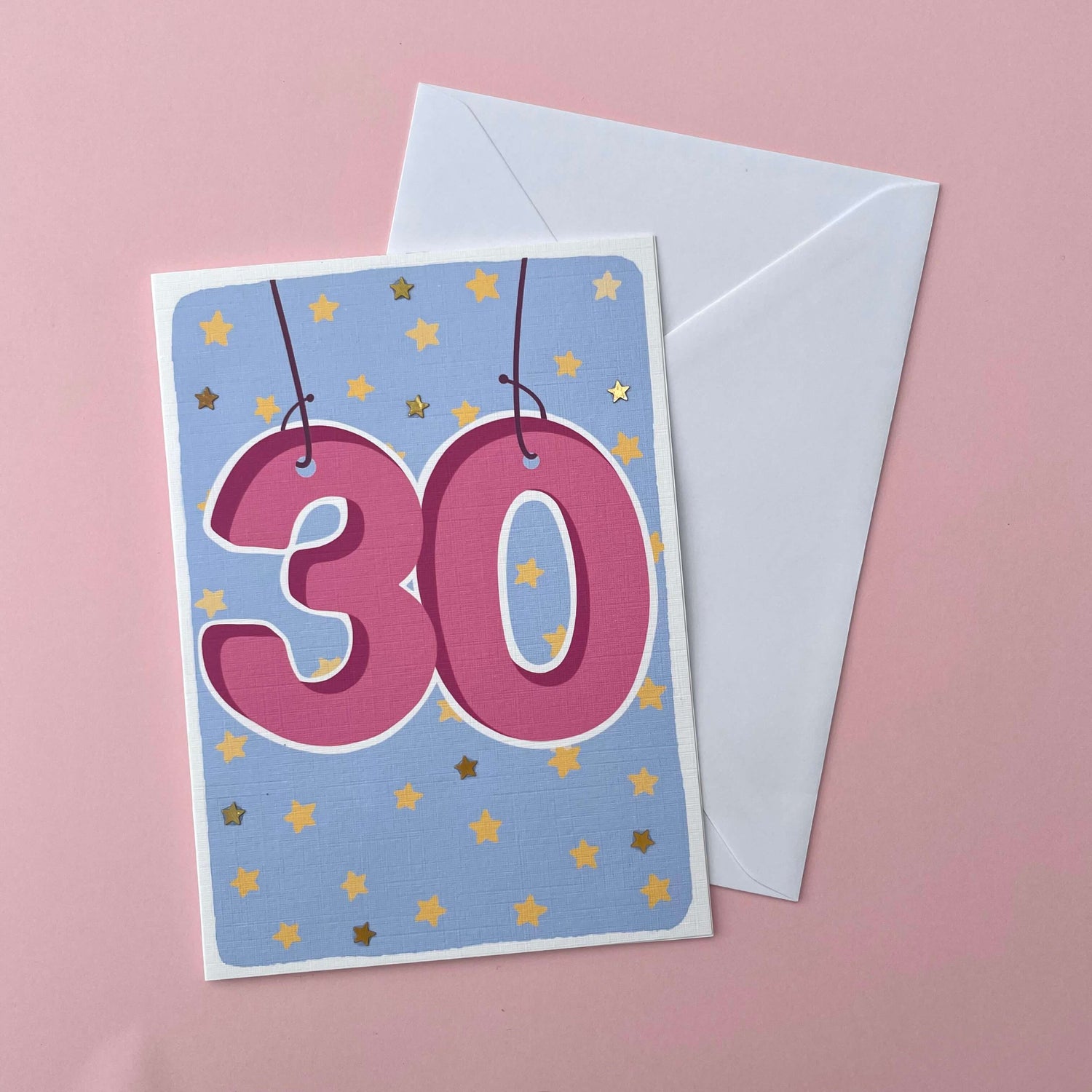 Age 30 Star Embellished Card