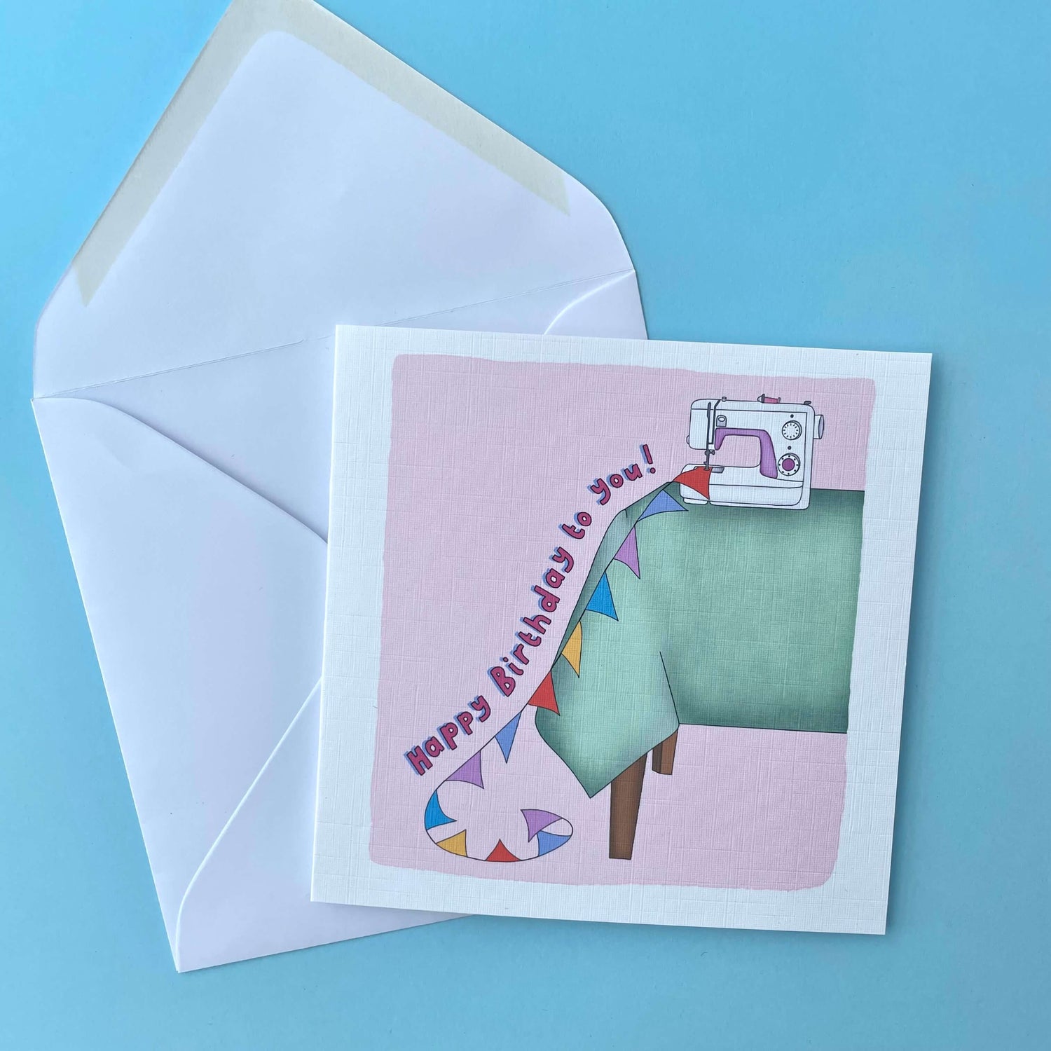 Sewing Bunting Birthday Card