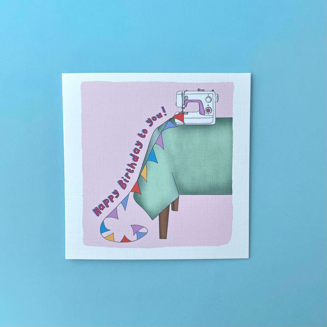 Sewing Bunting Birthday Card