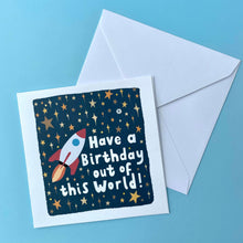 Load image into Gallery viewer, Rocket Birthday Card