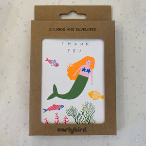 Pack Of Thank You Mermaid Cards