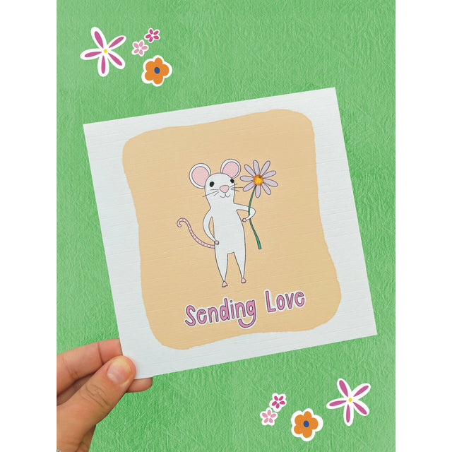 Sending Love Mouse Card