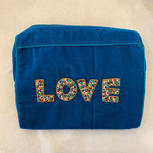 Load image into Gallery viewer, Rainbow Love Letters Beaded Wash Bag