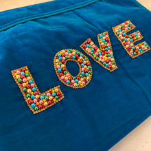 Load image into Gallery viewer, Rainbow Love Letters Beaded Wash Bag