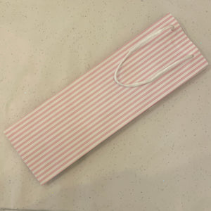 Pink Stripe Bottle Gift Bag