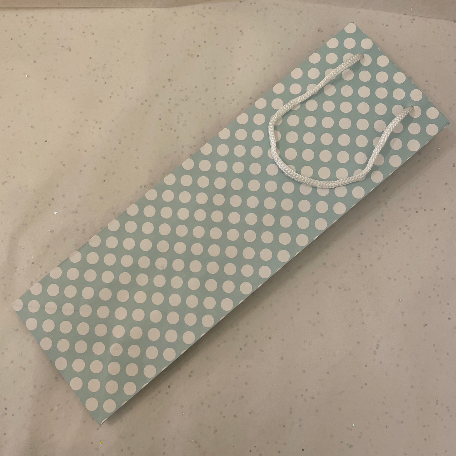 Blue Polka Dot Bottle Gift Bag