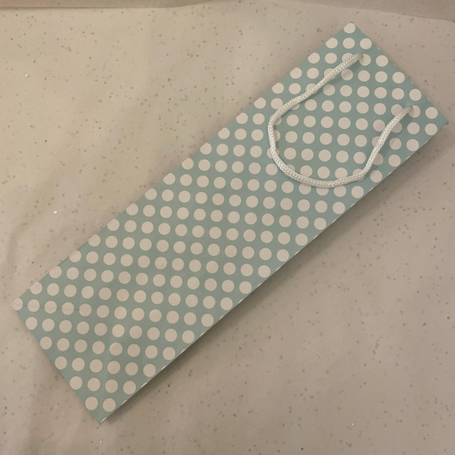 Blue Polka Dot Bottle Gift Bag