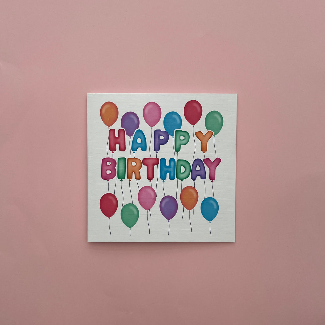 Birthday Balloons Card