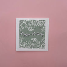 Load image into Gallery viewer, Sage Flowers Birthday card