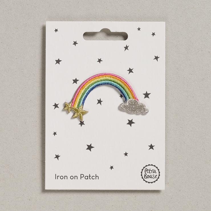 Embroidered Iron On Patch Rainbow