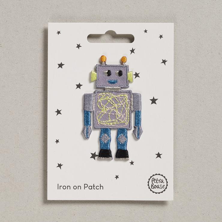 Embroidered Iron On Patch Robot